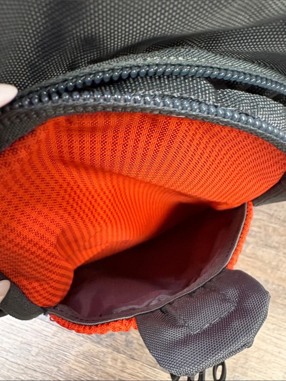 Maleden Sports Sling Backpack Orange Gray Crossbody Hiking Day Pack